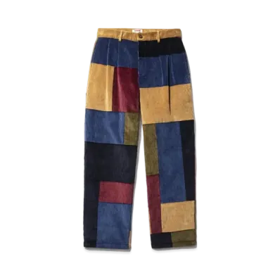 Noah x Baracuta Double-Pleat Patchwork Corduroy Trousers "Multi"