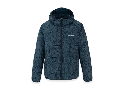mont-bell Kid's Wind Blast Print Parka "Navy"