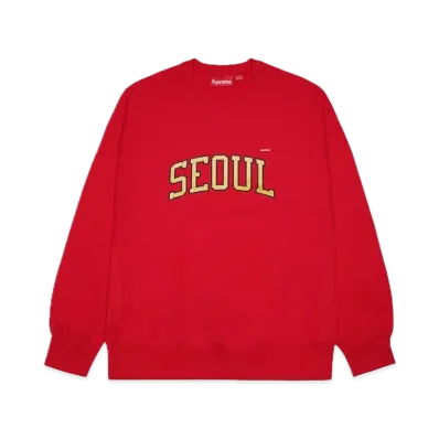 Supreme Shop Small Box Crewneck (Seoul) "Red"