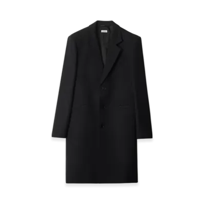 Burberry Wool Tailored Coat "Black"