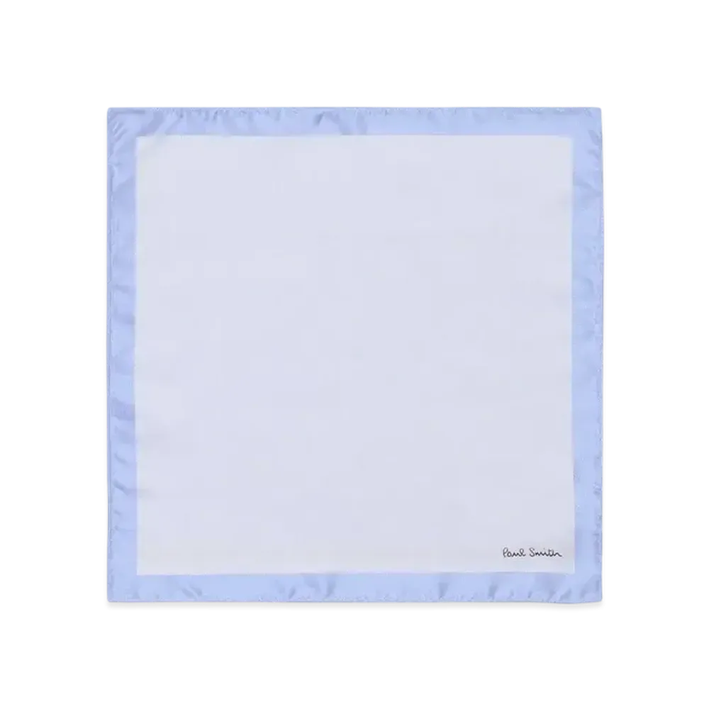 Paul Smith Artist Stripe Logo Pocket Square "LightBlue"