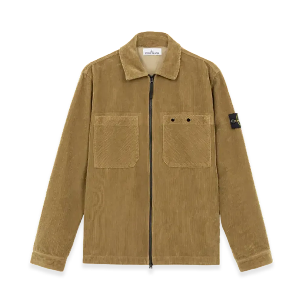 Stone Island 11604 Organic Cotton Corduroy 800 Overshirt - 24FW "Biscuit"