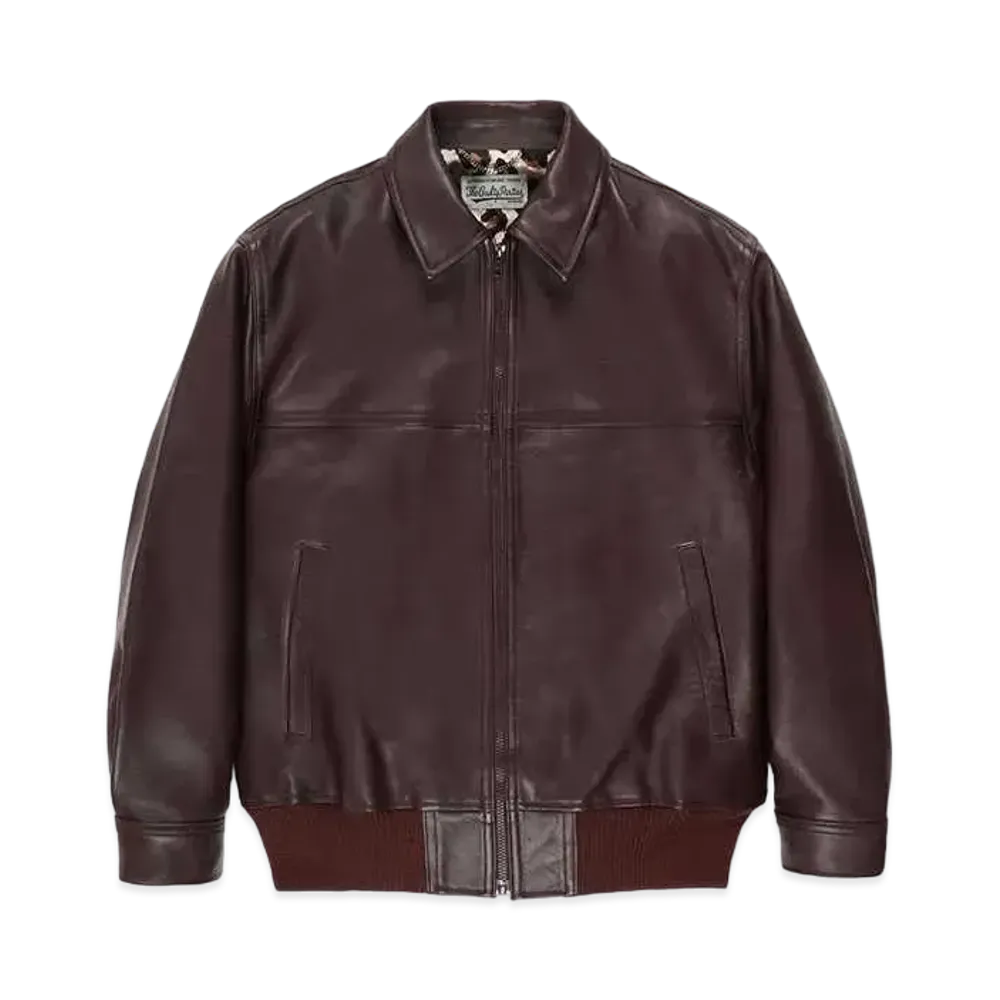 WACKO MARIA Leather Jacket "Brown"