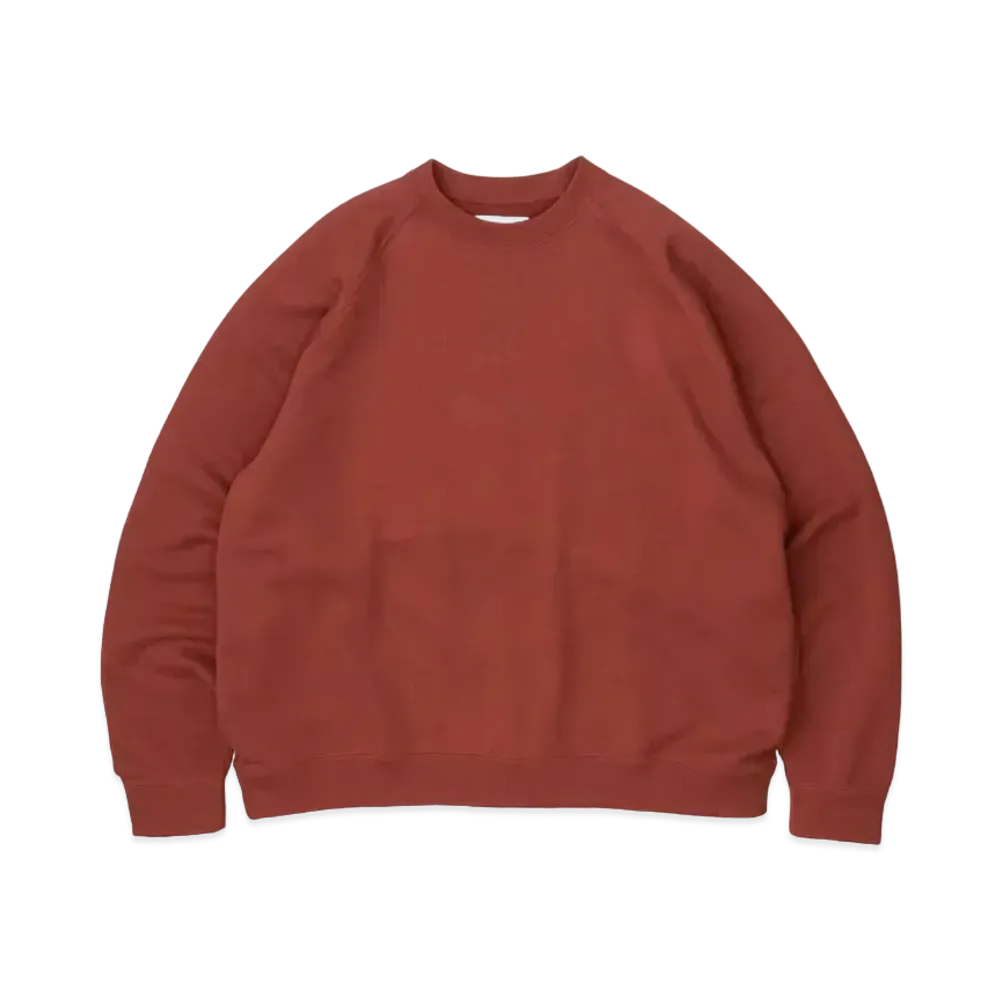 Graphpaper LOOPWHEELER Raglan Sweat "Brick"
