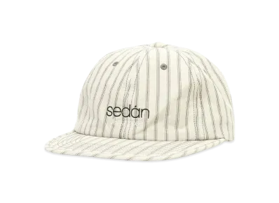SEDAN ALL-PURPOSE Classic Logo Cotton Linen Cap "Khaki Stripe"