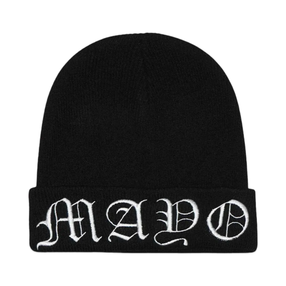 MAYO MAYO LOGO EMBROIDERY KNIT CAP "BLACK"