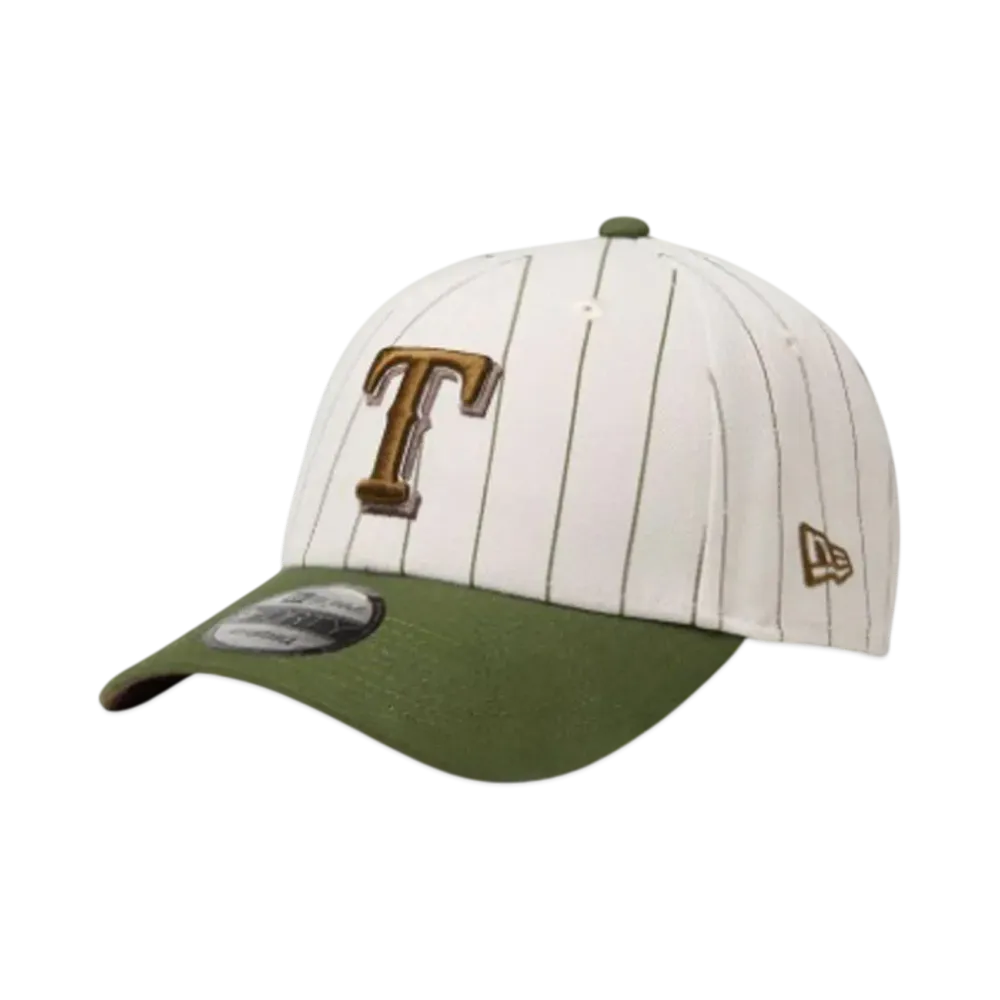 NEW ERA Golf 9Forty MLB Pin Stripe Texas Rangers "Rifle Green Stripe"