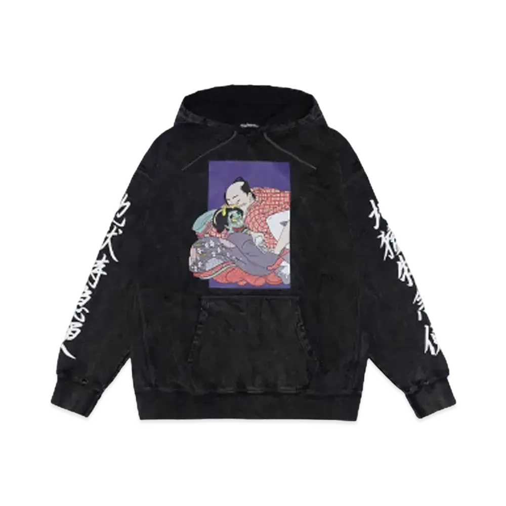 HYPE DROP x F-LAGSTUF-F ”地獄特急便" BORO HOODIE "BLACK"