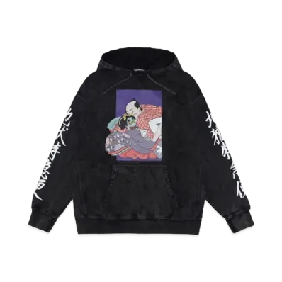 HYPE DROP x F-LAGSTUF-F ”地獄特急便" BORO HOODIE "BLACK"