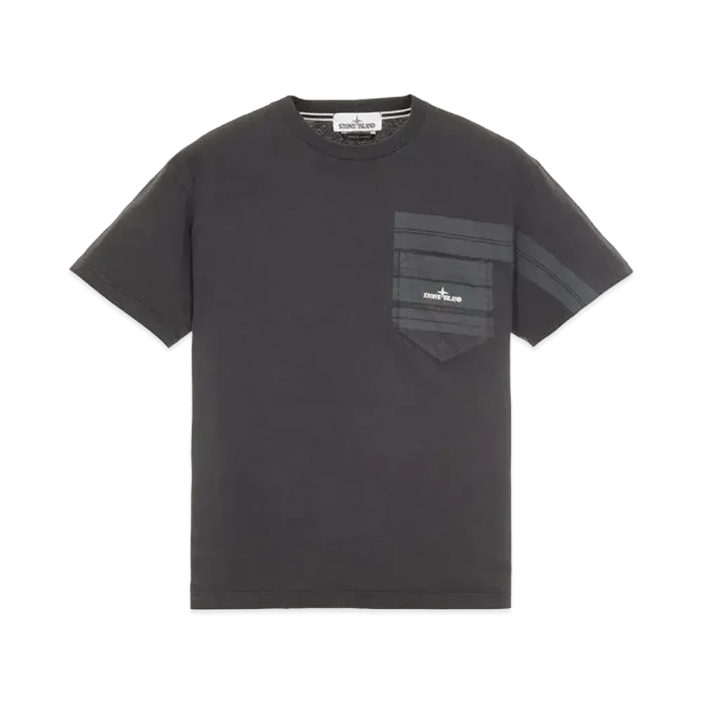 Stone Island 24679 COTTON JERSEY 'MOSAIC TWO' PRINT_SLIM FIT "Steel Grey"