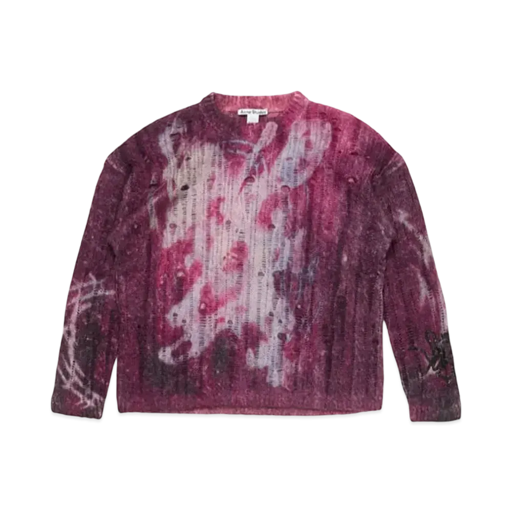 Acne Studios Printed Knit Sweater "Pink"