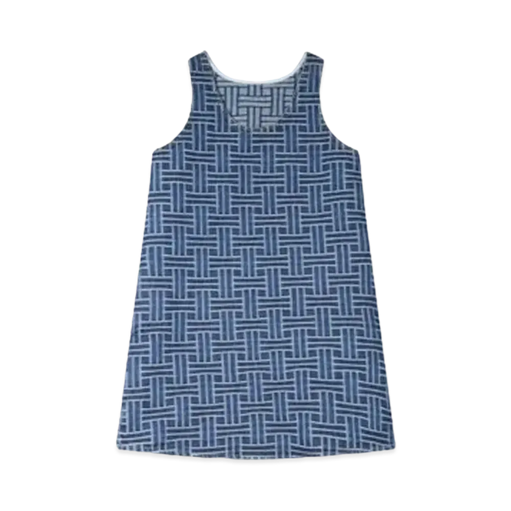 KENZO 'WEAVE' Three Hole Dress "Medium Stone Blue Denim"