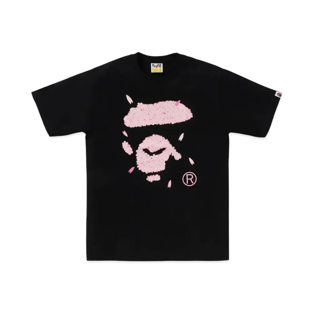A BATHING APE Sakura Ape Face Tee "Black"