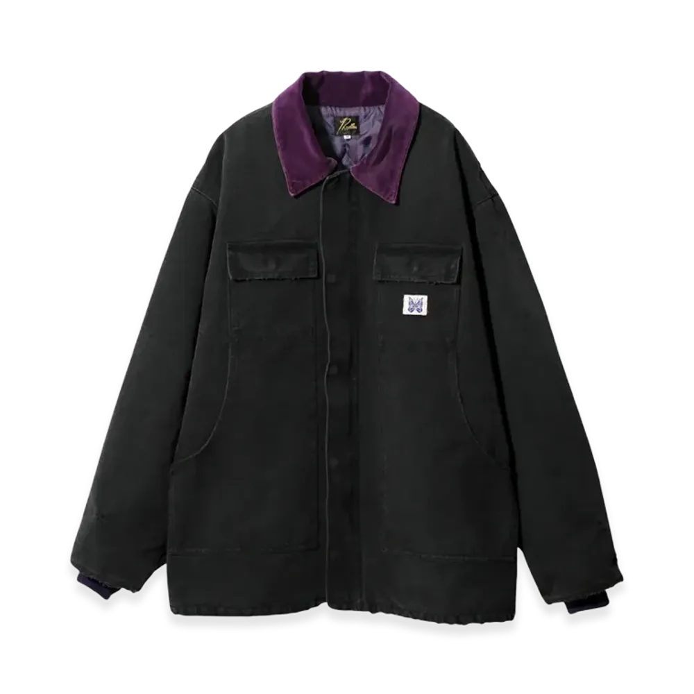 NEEDLES 16oz Cotton Canvas Lumberjack Coat "Black"