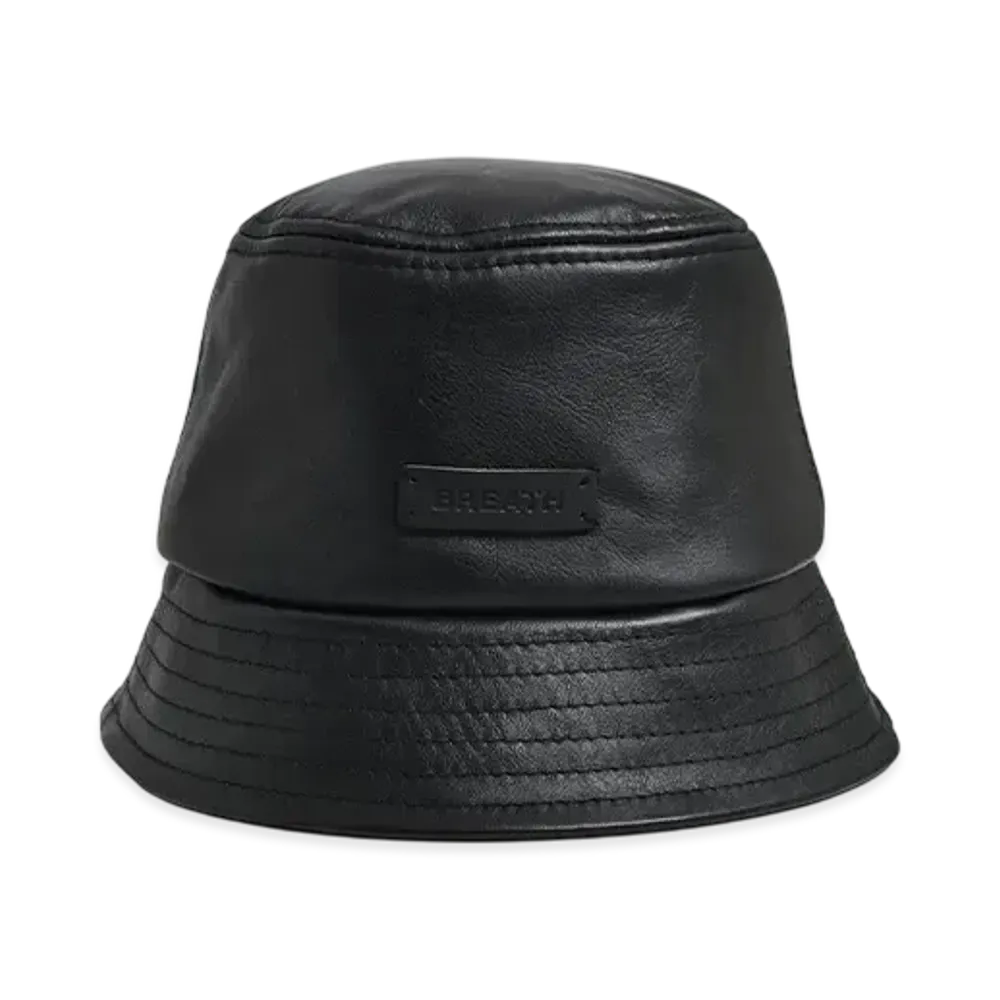 BREATH Newrich Leather Bucket Hat "Black"