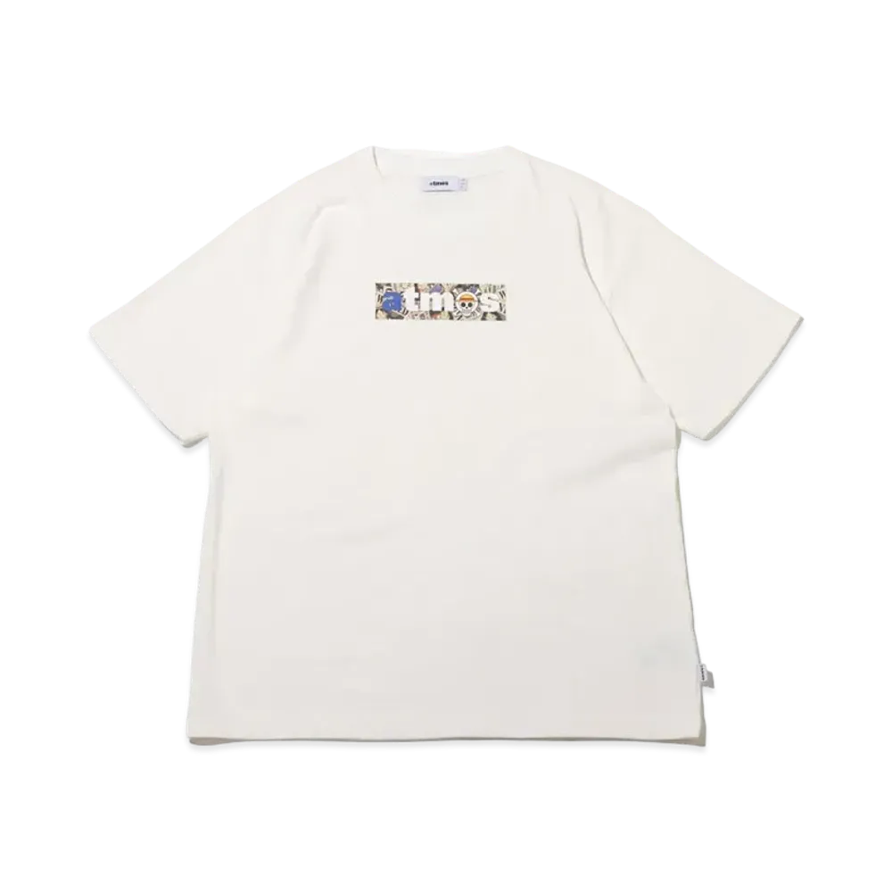 atmos x ONEPIECE Wanted Poster Box Logo T-shrts (Luffy) "White"