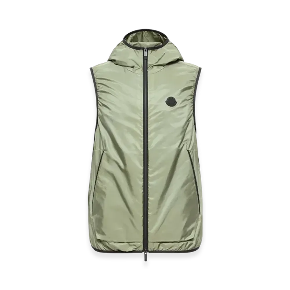 MONCLER Moretan Hooded Gilet "Sage Green"