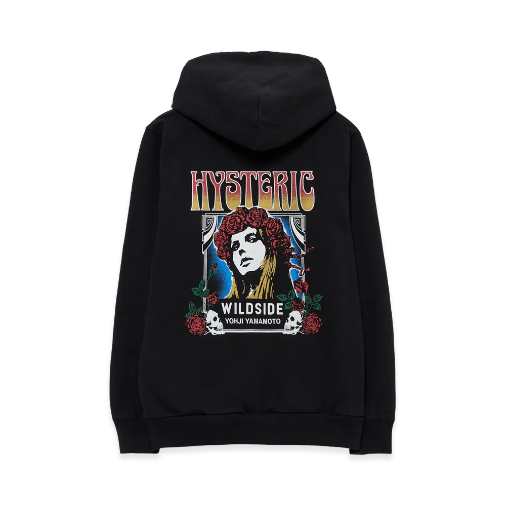 WILDSIDE YOHJI YAMAMOTO x HYSTERIC GLAMOUR Zip Up Hoodie "Black"