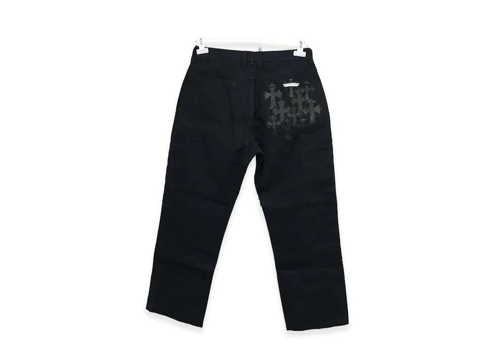 Chrome Hearts Cemetery Cross Patch Carpenter Pants "Black"
