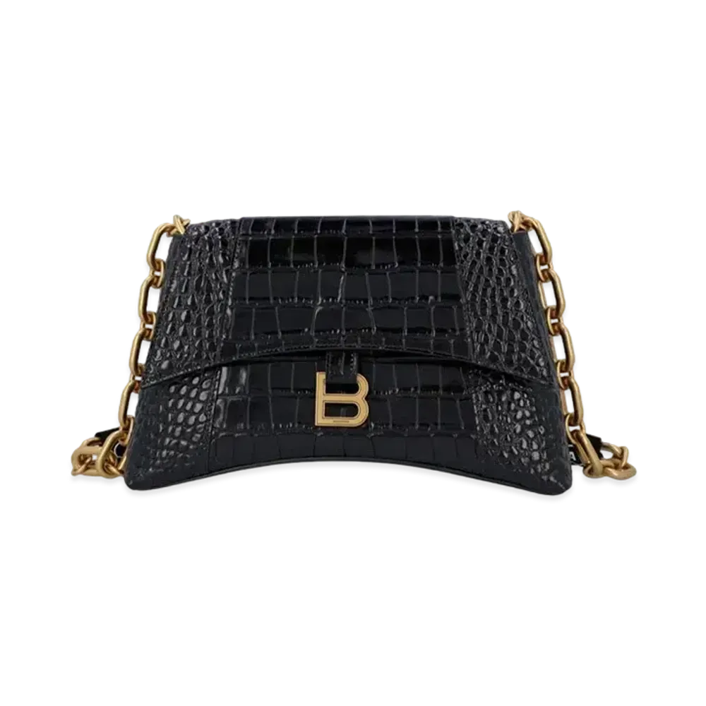 BALENCIAGA Leather Shoulder Bag "Black"