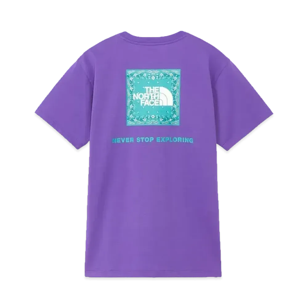 The North Face Short Sleeve Bandana Square Logo Tee (Ladies) "Purple"