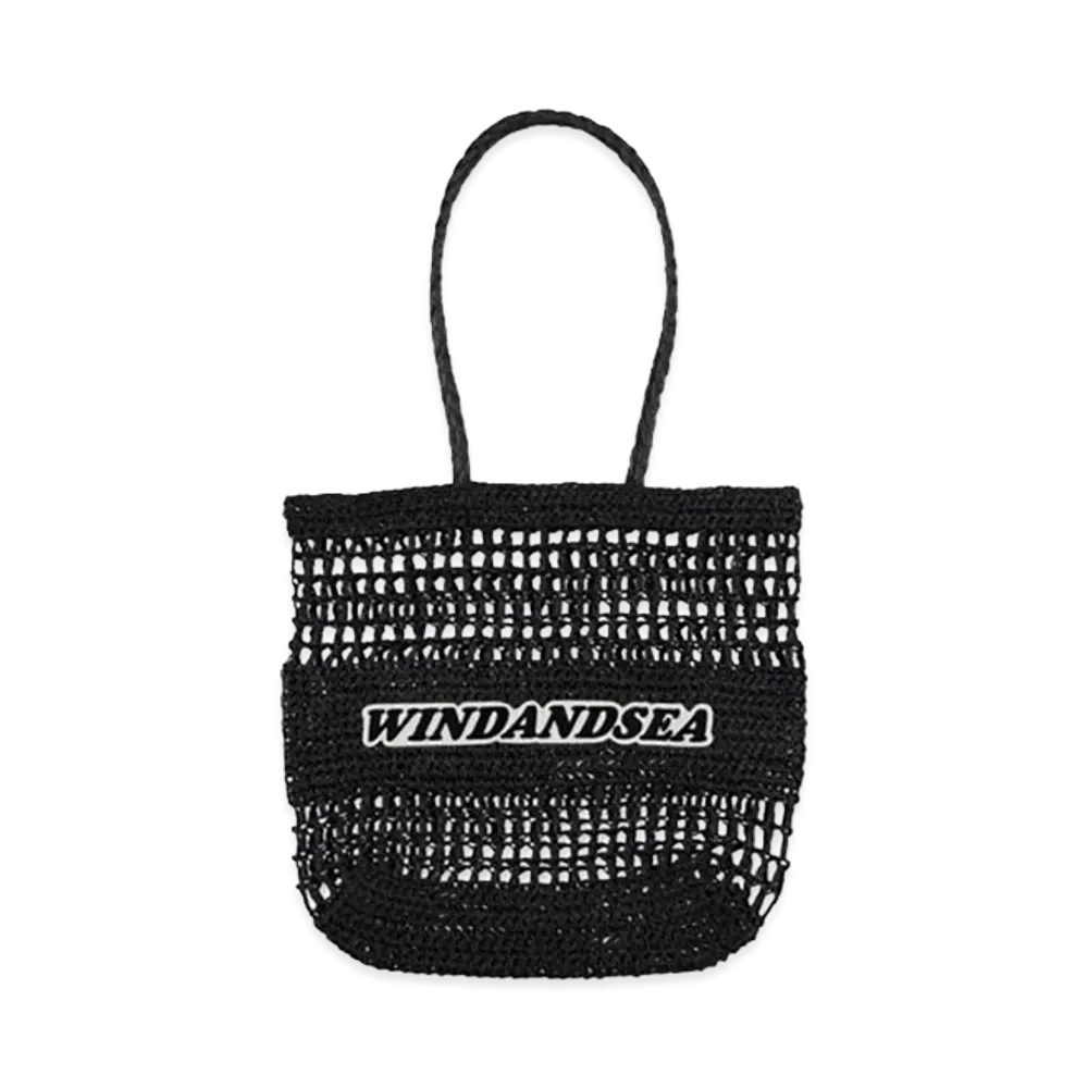 WIND AND SEA Paper Mesh Tote "Black"