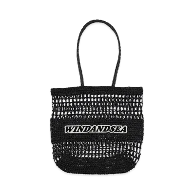 WIND AND SEA Paper Mesh Tote "Black"