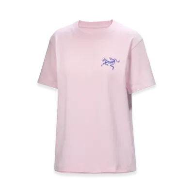 ARC'TERYX Women's Kragg Cotton Bird Tile Crew SS "Pink Glow/Electra" X000009499