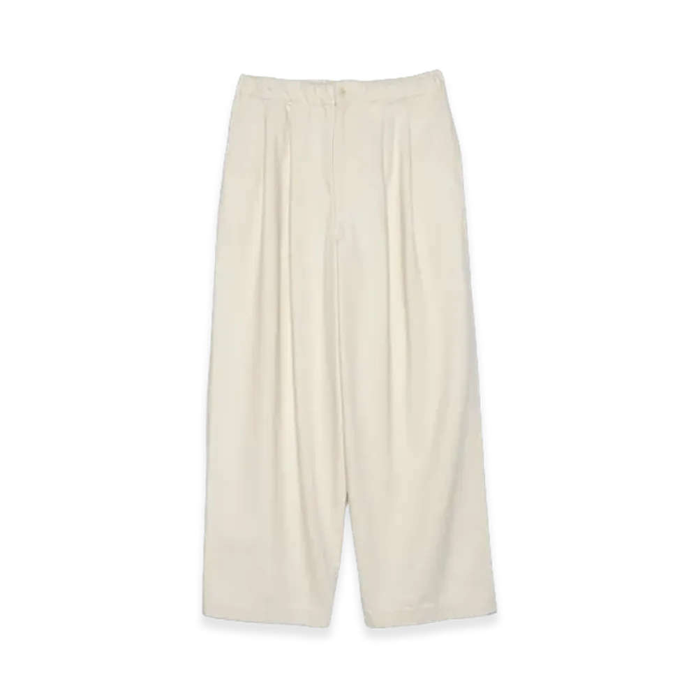 Graphpaper minus Recycled Cotton Twill Two Tuck Easy Pants "Natural"