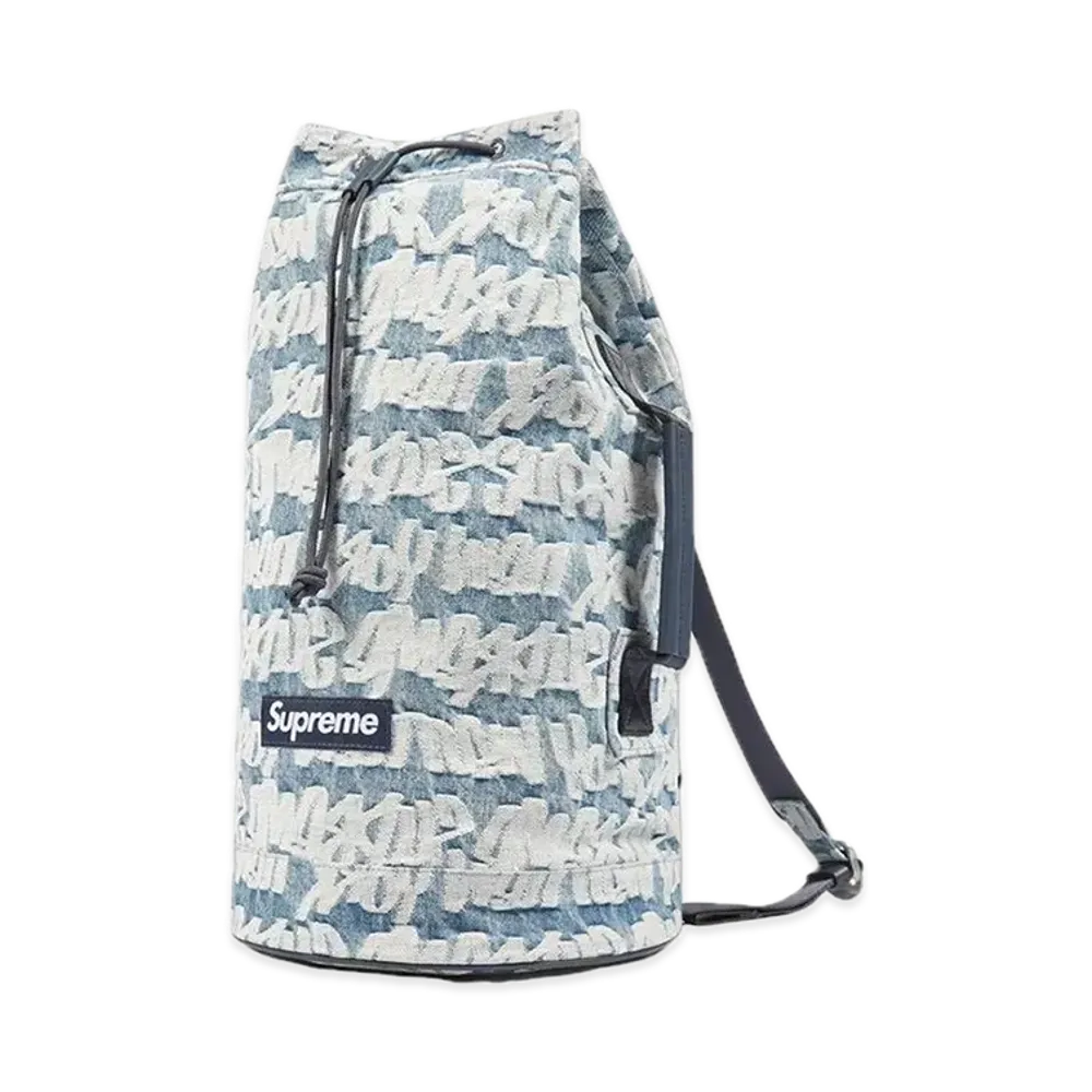 Supreme Fat Tip Jacquard Denim Backpack "Blue"