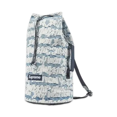 Supreme Fat Tip Jacquard Denim Backpack "Blue"