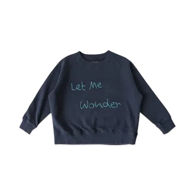 Ron Herman 15th Anniversary RH Vintage Let Me Wonder Sweat Shirt "Nayy"