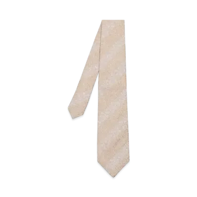 Paul Smith Botanical Regimental Tie "LightBeige"