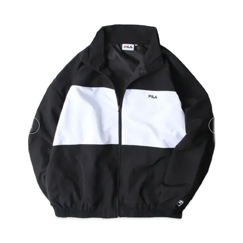 FILA One Point Logo Embroidery Nylon Switching Jacket "Black"