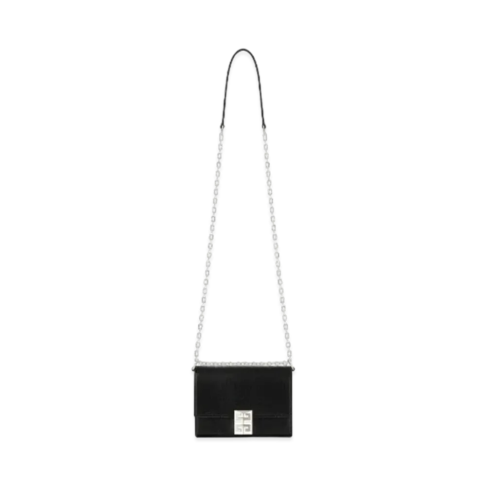 GIVENCHY Small 4G Bag in Box Leather with Chain "Black"
