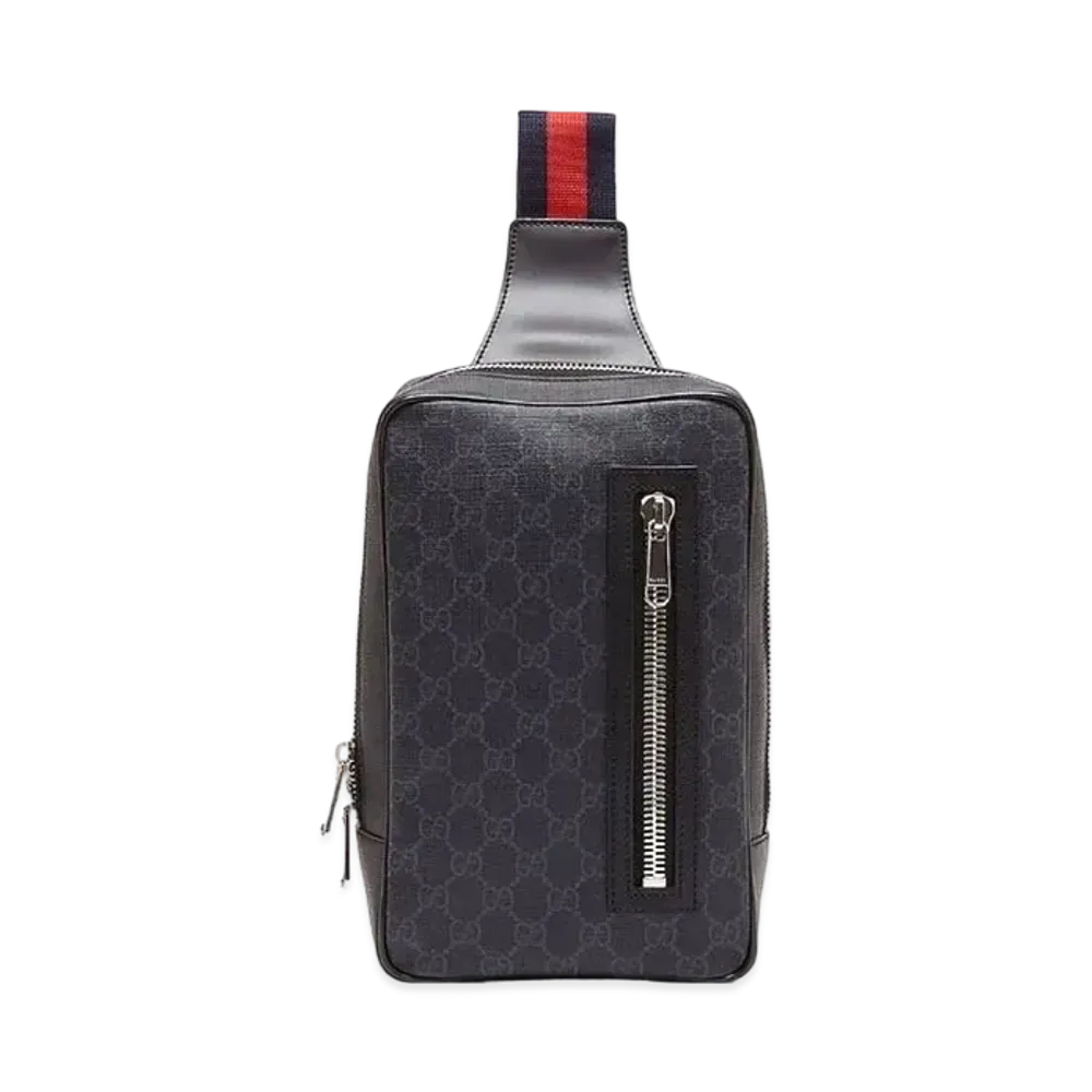 GUCCI Soft GG Supreme Belt Bag "Black/Grey"