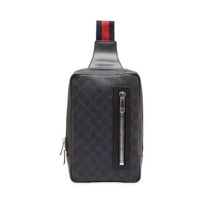 GUCCI Soft GG Supreme Belt Bag "Black/Grey"