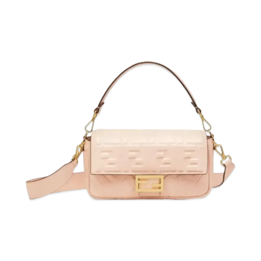 FENDI Baguette Nappa Leather Bag "Pale Pink"