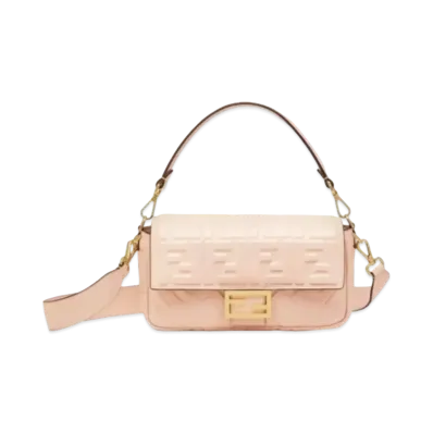 FENDI Baguette Nappa Leather Bag "Pale Pink"