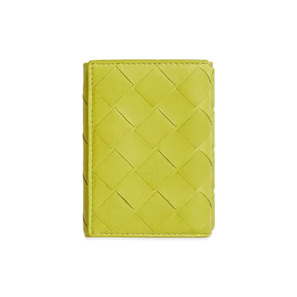 Bottega Veneta Tiny Trifold Wallet "Kiwi/Camping"