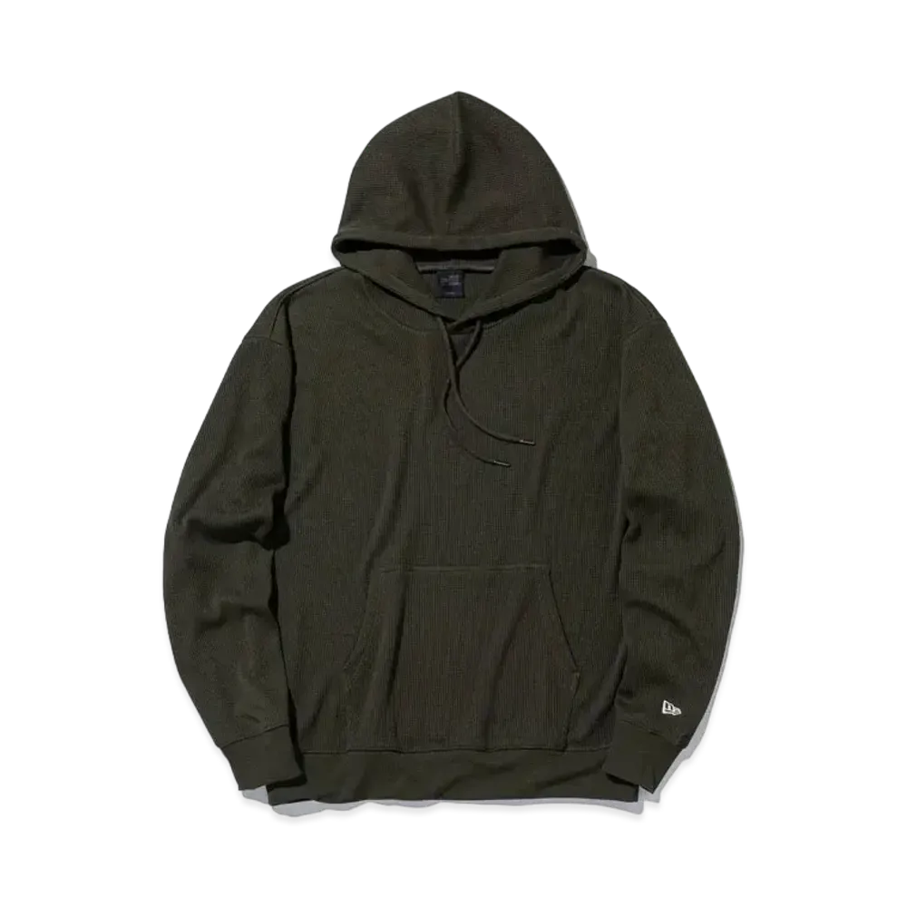 NEW ERA BLACK LABEL FW24 Oversized Waffle Pullover Hoodie "Olive"