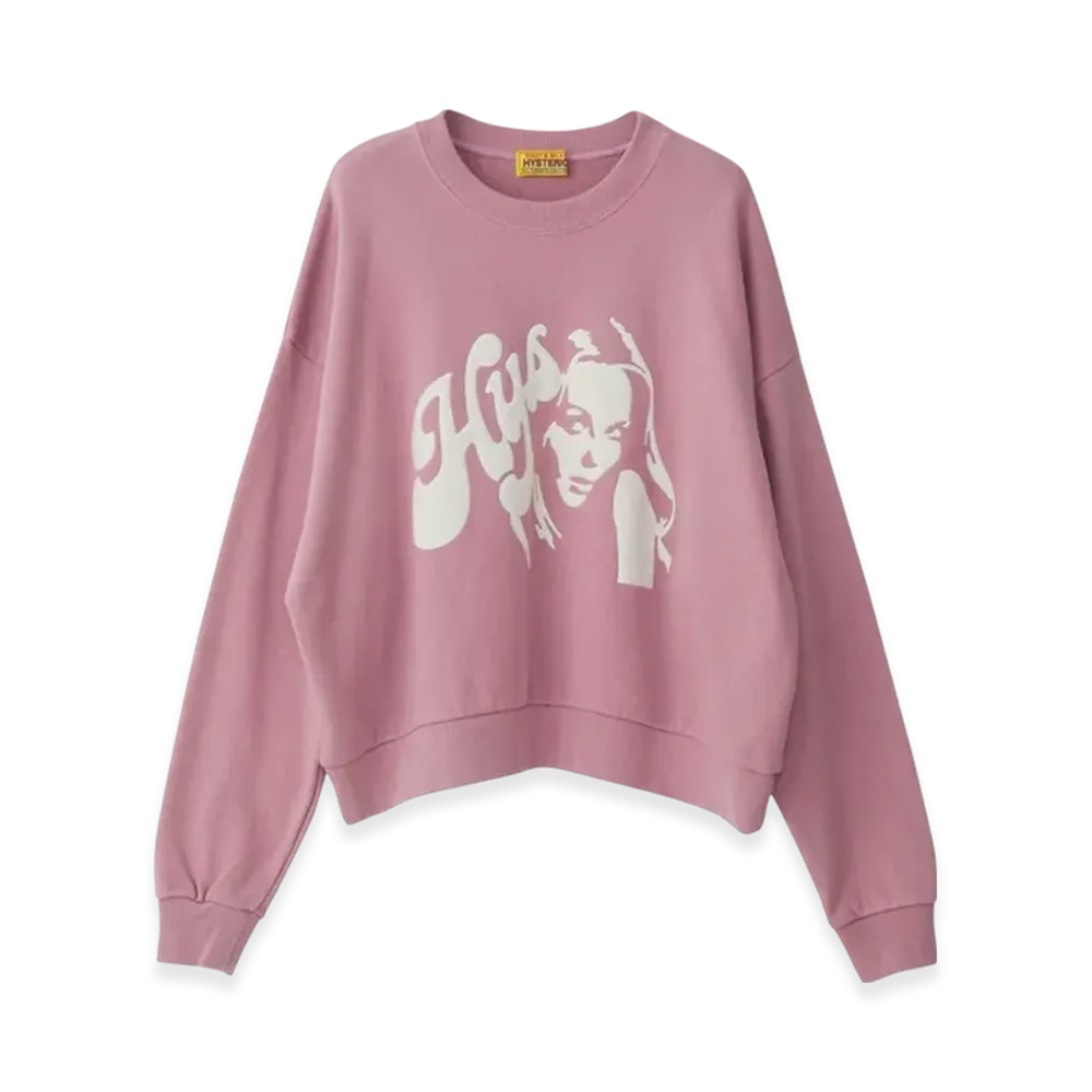 HYSTERIC GLAMOUR Hysteric Applique Oversized Sweatshirt "Pink"