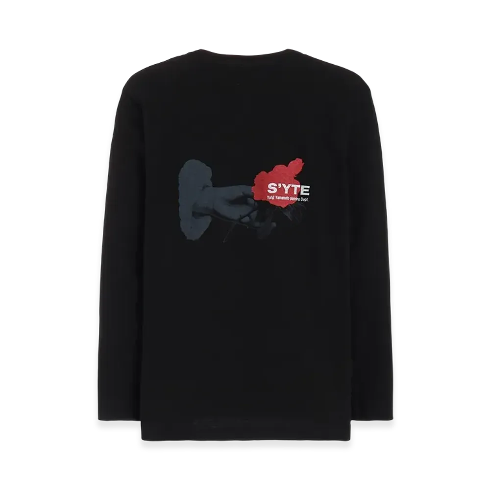 S'YTE Rose In The Hand Graphic Long-Sleeved T-Shirt "Black"