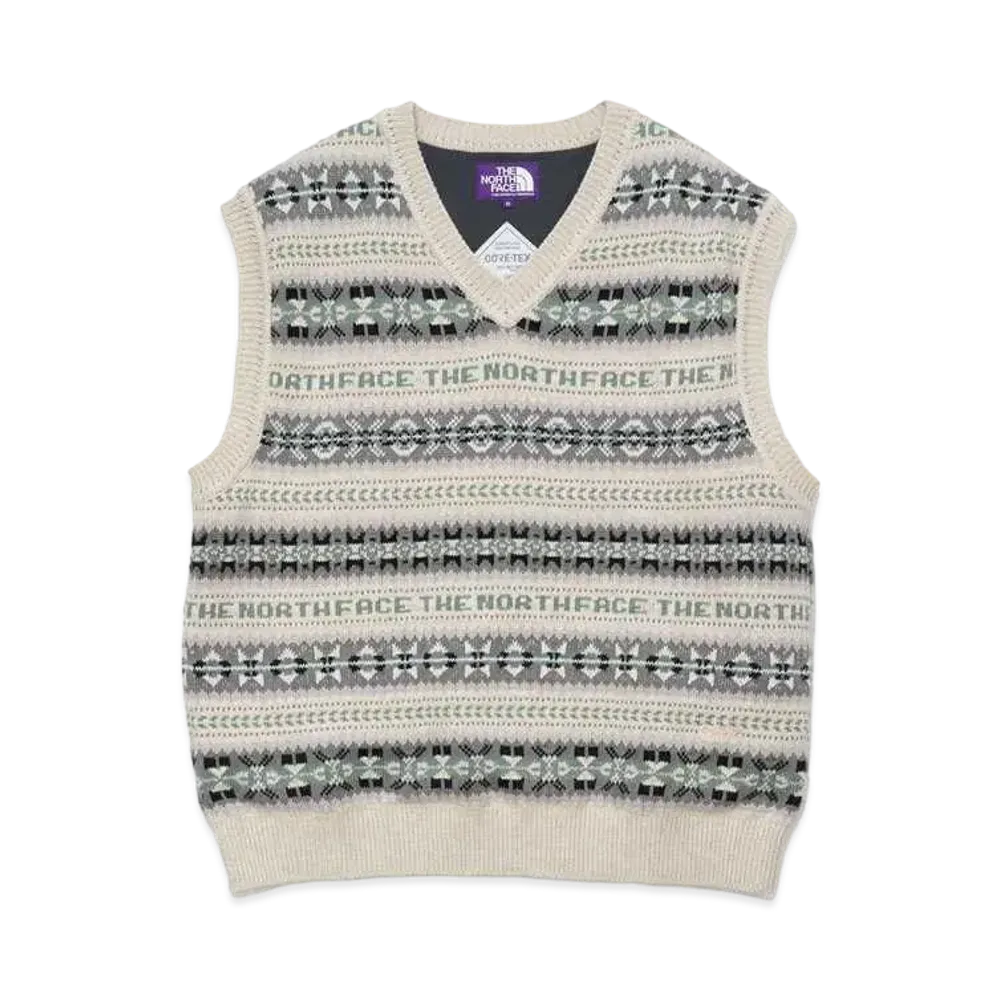 The North Face PURPLE LABEL GORE-TEX INFINIUM Fair Isle Vest "Beige"