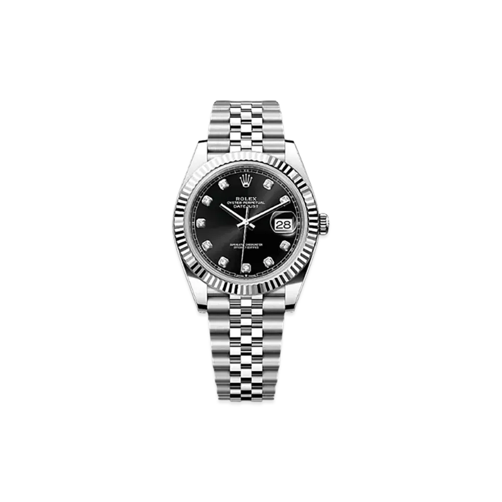 ROLEX Datejust 41 Oystersteel & White Gold "Black"
