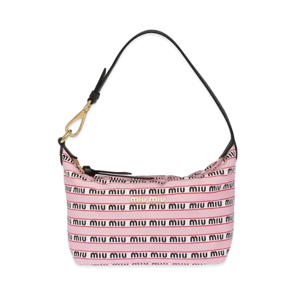 MIU MIU Miu Spirit Printed Faille Mini Bag "Alabaster Pink"