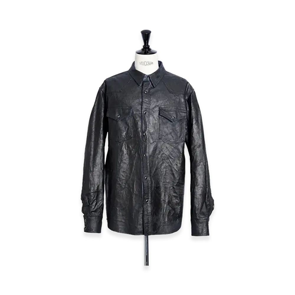 MM6 Maison Margiela Coating Denim Shirts "Black"