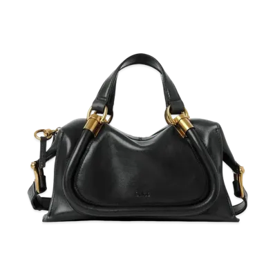 Chloe Small Paraty 24 Bag In Soft Leather "Black"