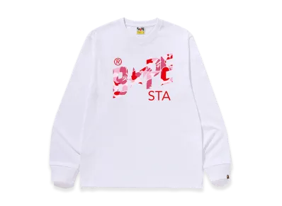 A BATHING APE ABC Camo Bape Sta LS Tee "White/Pink"