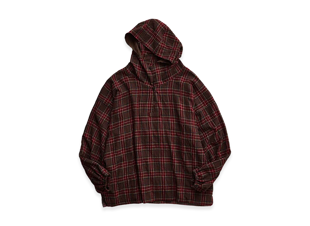 NICENESS Lowden Felted British Check Snow Parka "Brown"